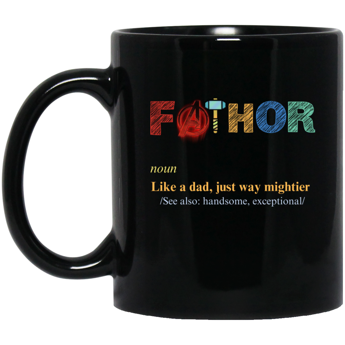 "FATHOR" 11oz Black Mug
