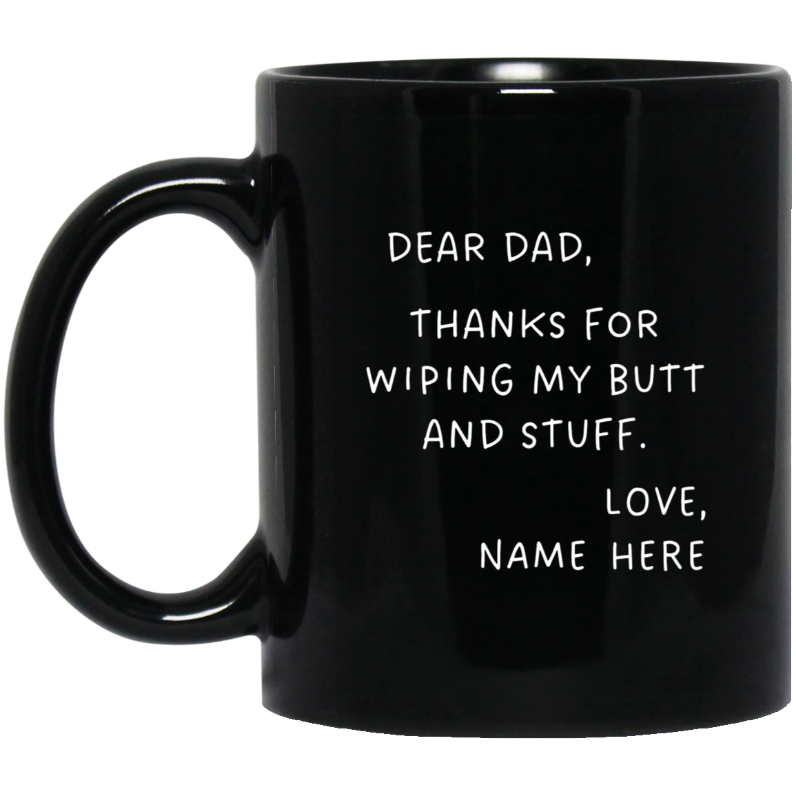 "Dear Dad" 11oz Black Mug